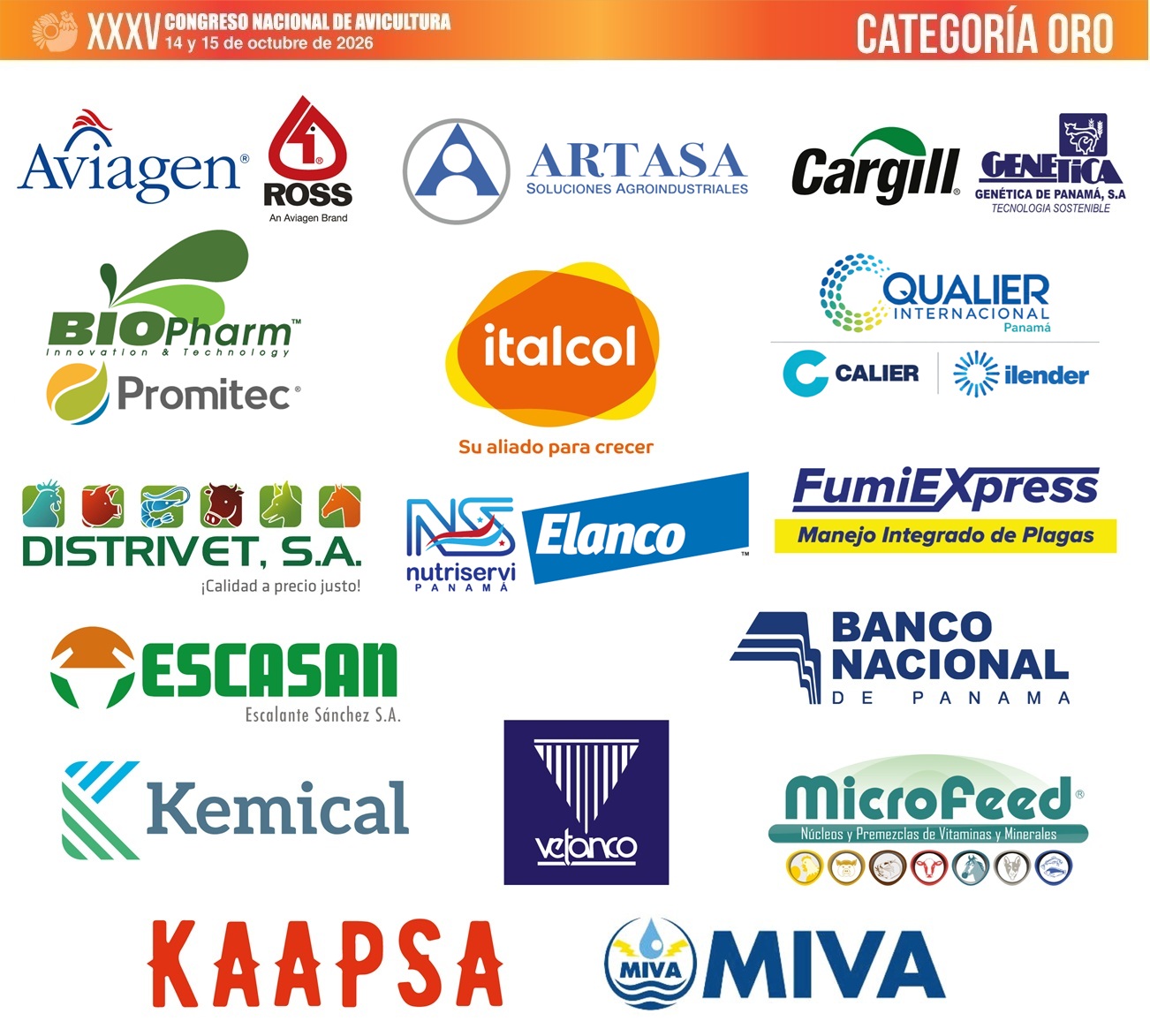 CATEGORIA ORO CONGRESO AVICOLA
